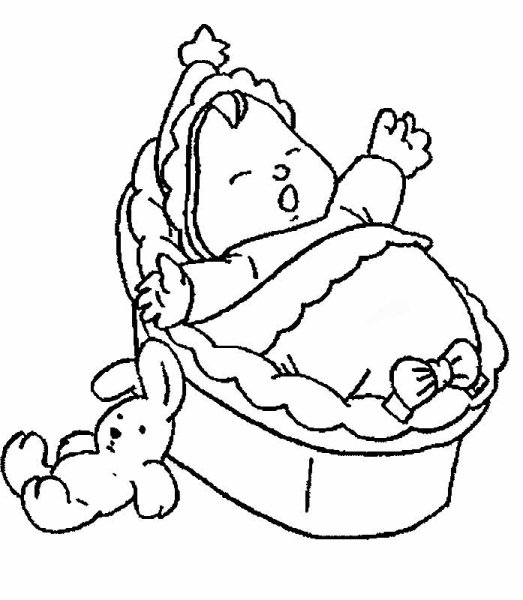 Раскраска малышка