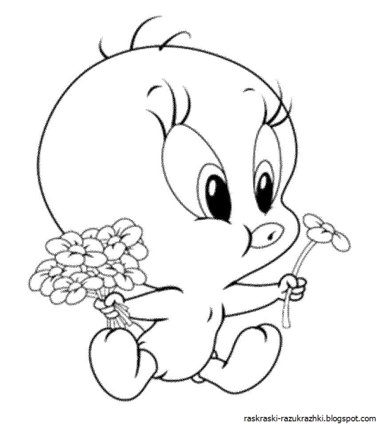 Твитти раскраска