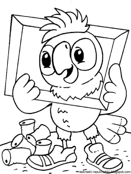 Смешарики раскраска для детей Крош