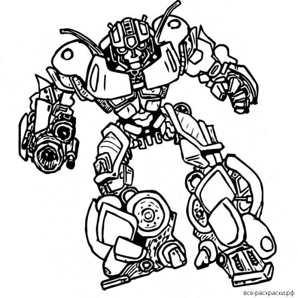 Раскраска трансформеры Бамблби