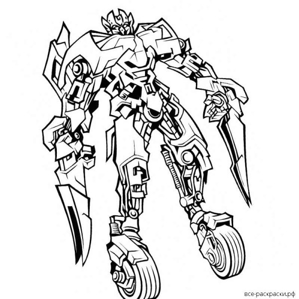 Трансформеры роботы под прикрытием Бамблби раскраска