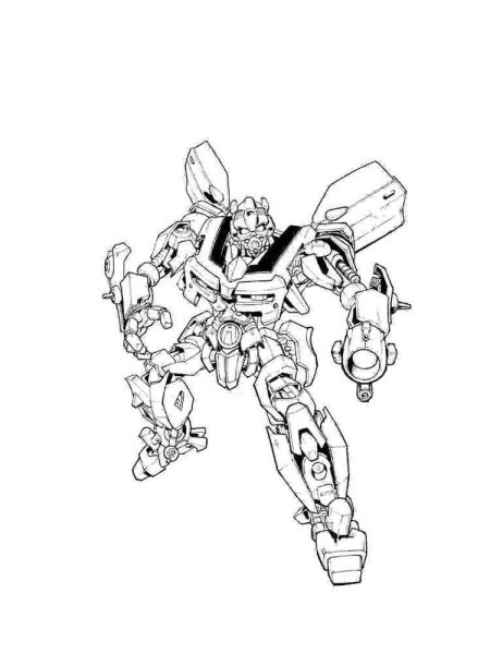 Раскраски роботы трансформеры Бамблби