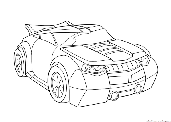 Раскраски роботы трансформеры Бамблби