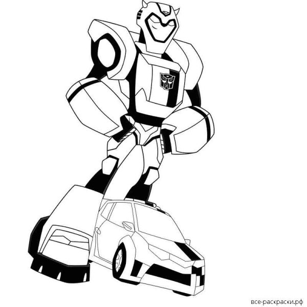Раскраски Автоботы Бамблби