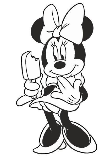 Минни Маус раскраска для детей