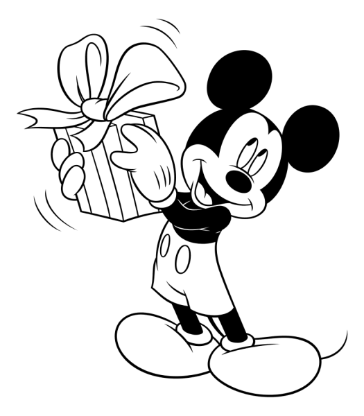 Микки Маус раскраска