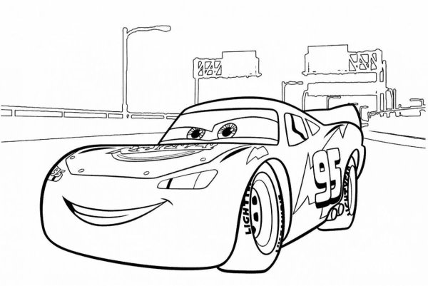 Молния Маккуин Тачки 3 раскраска