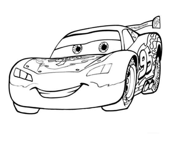 Машинка молния Маккуин раскраска