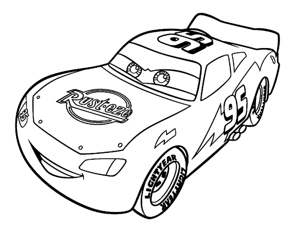 Молния Маккуин раскраска