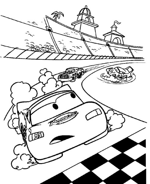 Молния Маккуин Тачки 3 раскраска