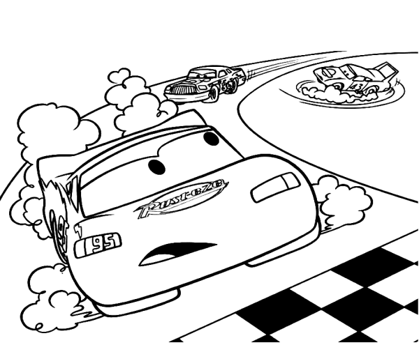 Раскраски Тачки Маккуин