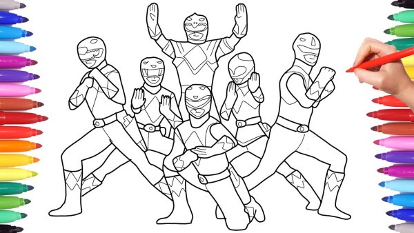 Повер рейнджеры раскраска