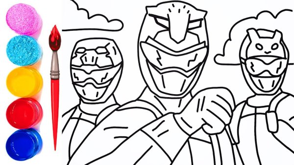 Раскраски Могучие рейнджеры Самураи