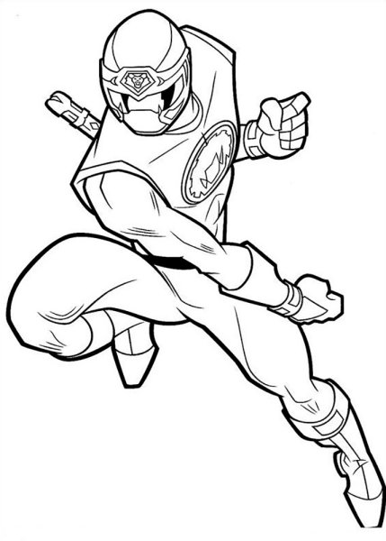 Раскраски Могучие рейнджеры Мегафорс