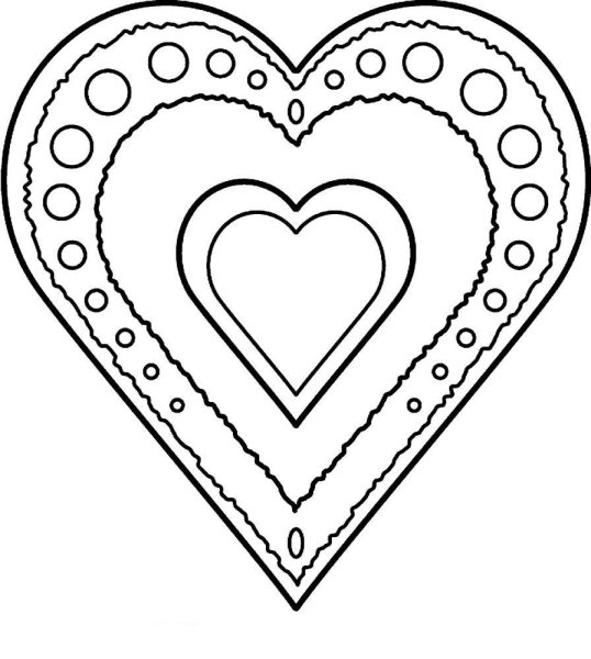 Сердце раскраска