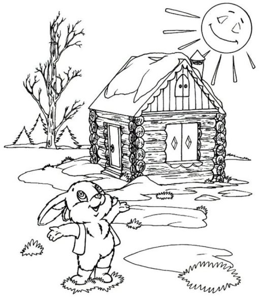 Раскраска Весна для малышей