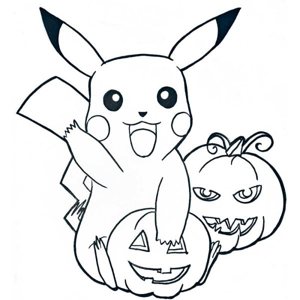 Пикачу для срисовки карандашом