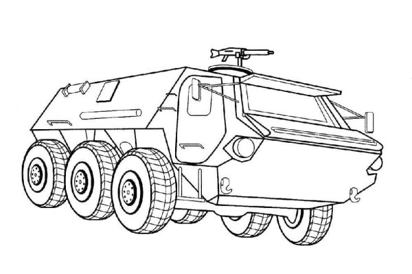 Раскраска бронетранспортер БТР-80а
