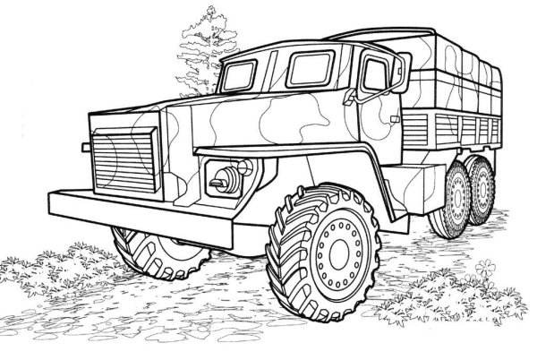 Военный Урал 4320 раскраска