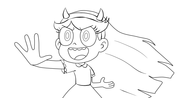 Раскраска Звездная принцесса Баттерфляй