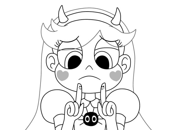 Стар Баттерфляй раскраска