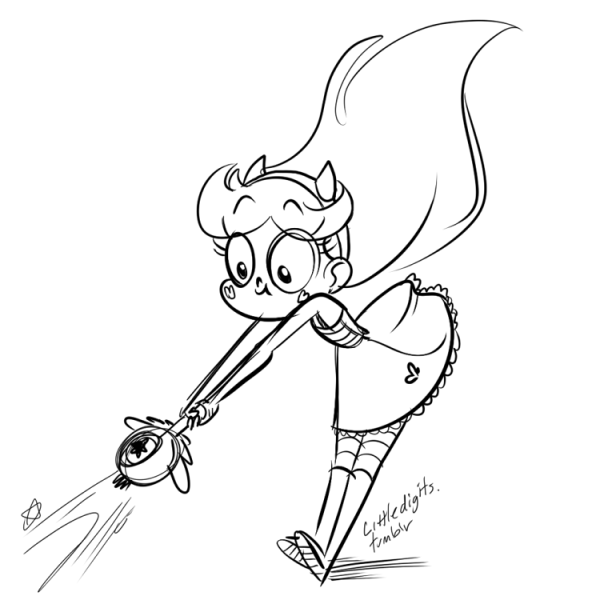 Раскраска Звездная принцесса и силы зла хикапу