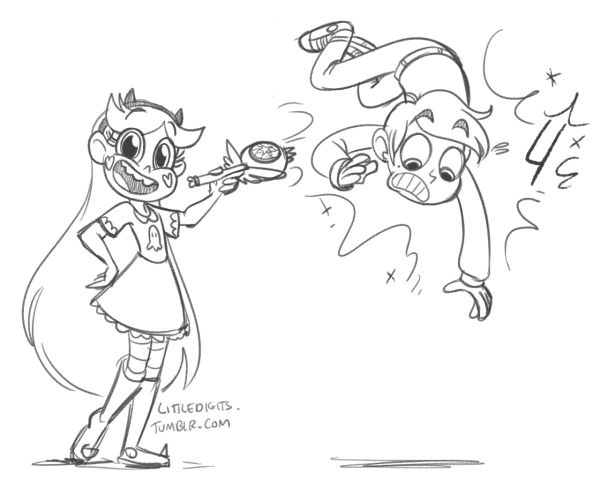 Звездная принцесса и Марко раскраска