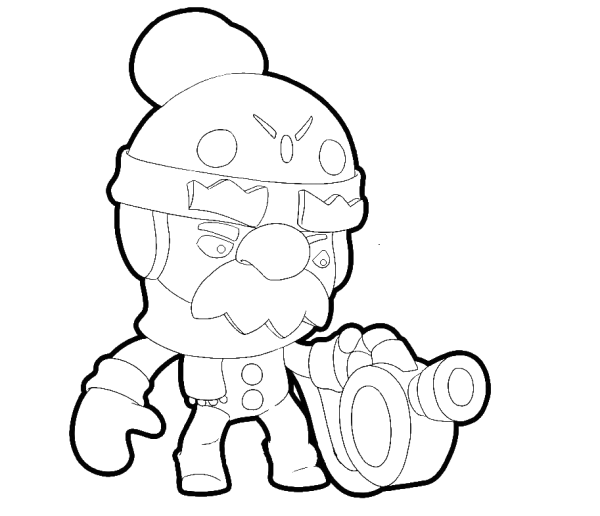 Гейл БРАВЛ старс раскраска