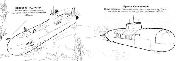 Подводная лодка к 19 раскраска