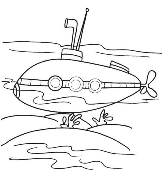 Подводная лодка Наутилус раскраска