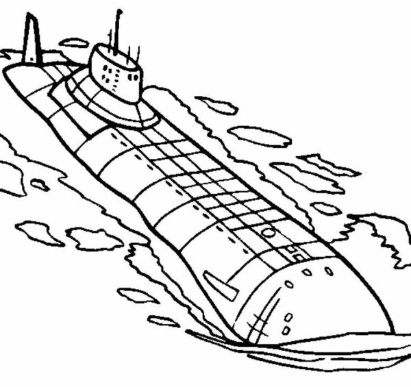 Подводная лодка раскраска