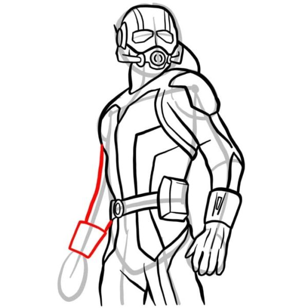 Раскраска человек муравей Марвел