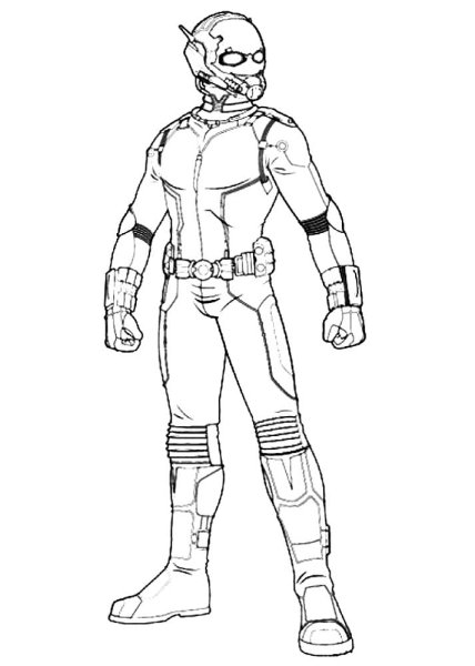 Раскраски Супергерои Марвел человек муравей