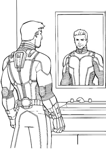 Раскраска Мстители человек муравей