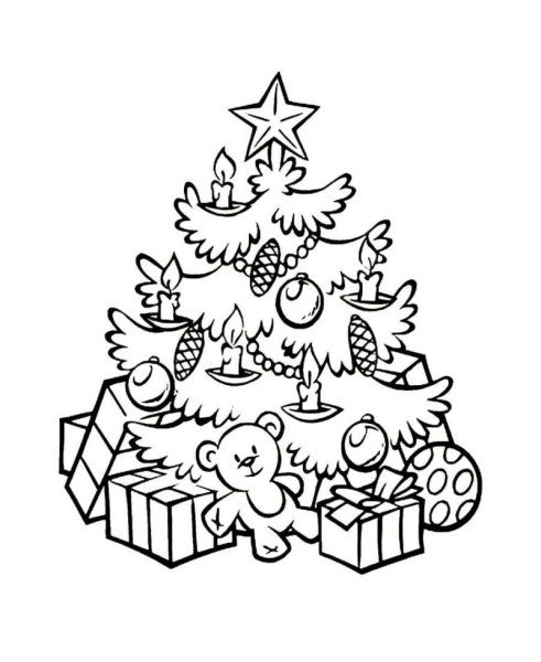 Новогодняя раскраска