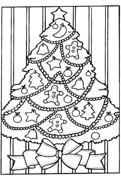 Празднование нового года раскраска