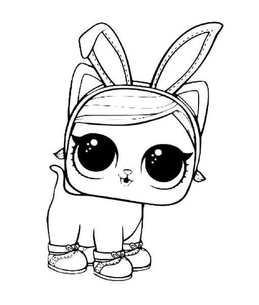 Раскраска ЛОЛ питомец Единорожки