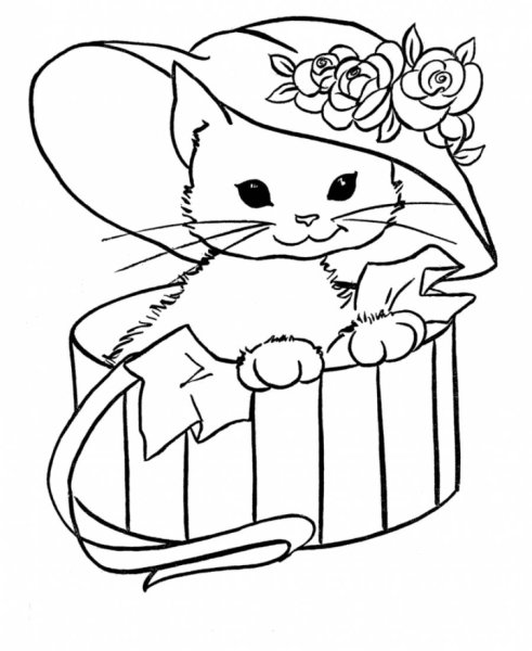 Котенок. Раскраска