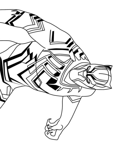 Раскраска Мстители черная пантера