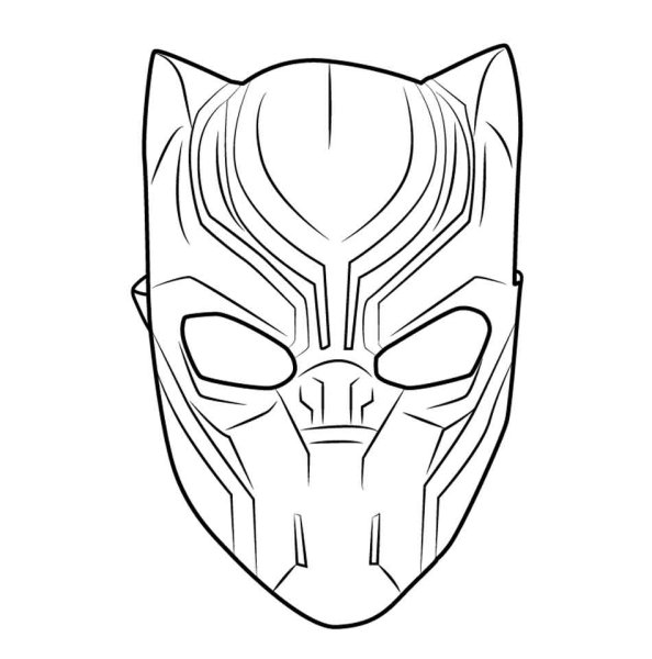 Марвел раскраска черная пантера маска маска