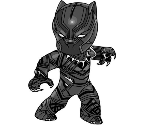 Раскраска черная пантера Марвел