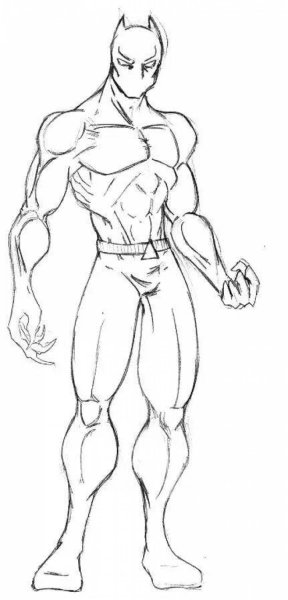 Раскраска черная пантера Супергерой