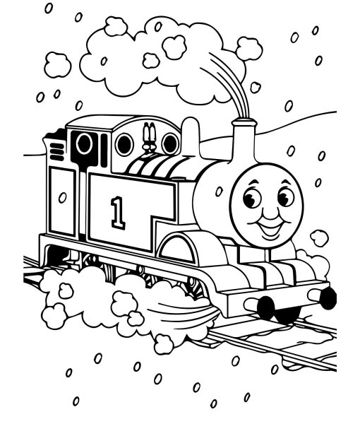 Паровозик Томас раскраска