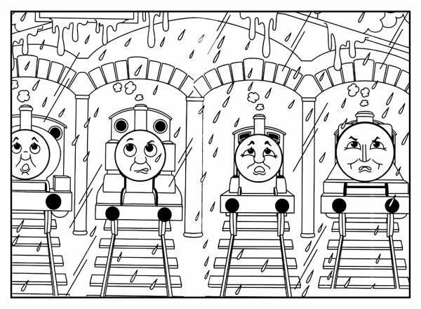 Раскраска Томас и друзья Тоби