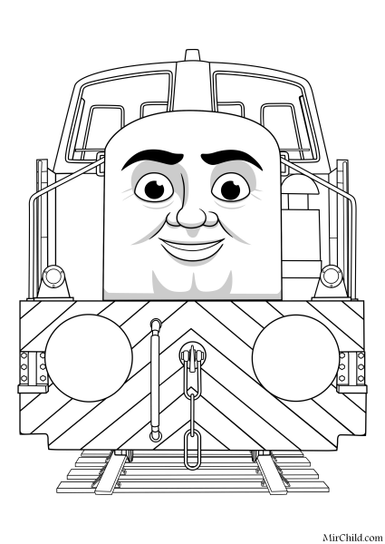 Раскраска паровозик Томас и его друзья