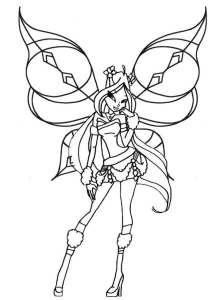 Раскраски Winx Флора
