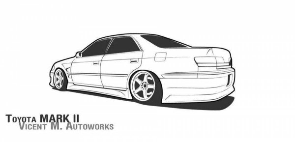 Toyota Chaser jzx100 рисунок