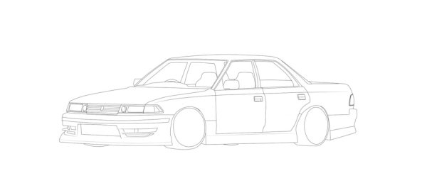 Раскраска Toyota Mark 2