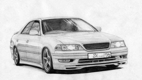 Toyota Chaser jzx100 рисунок
