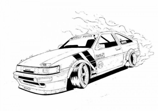Toyota ae86 Раскрашенная